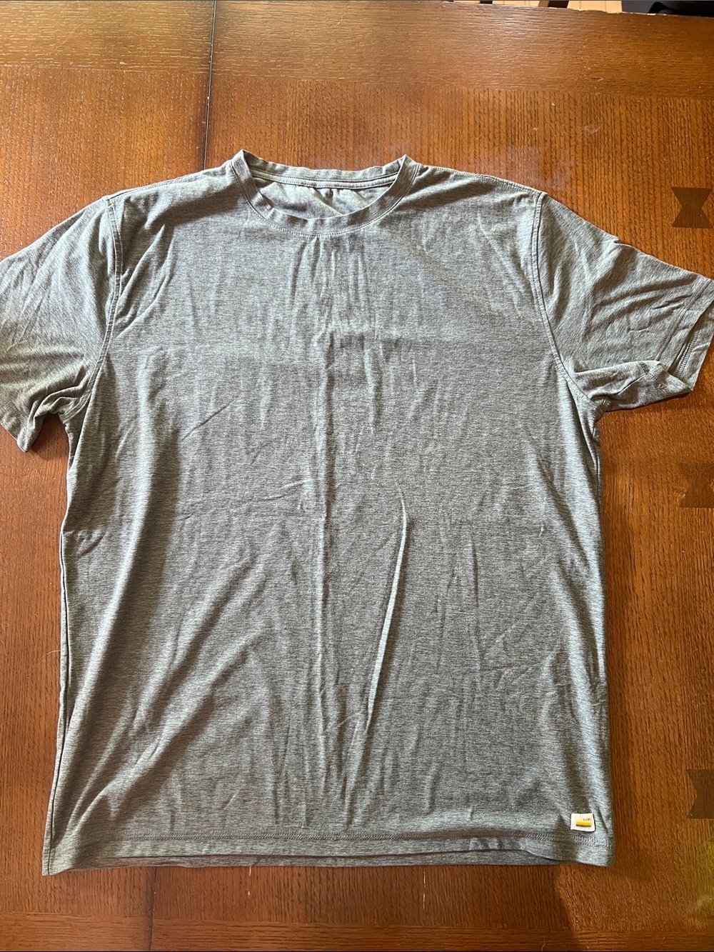 Vuori Men's Grey Crew Neck Short Sleeve Shirt